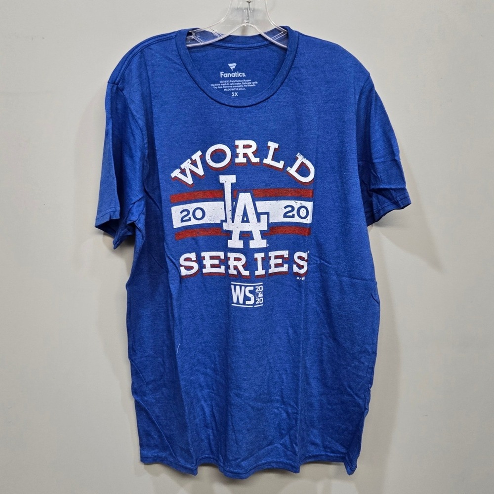 Dodgers World Series 2020 T-Shirt 2XL Fanatics Blue MLB‎ Champs Graphic Tee NWT